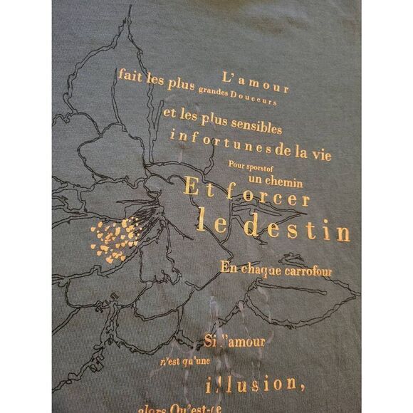 Fransa T Shirt Women's Medium Green Frsia French Floral Graphic Cotton - Picture 5 of 6